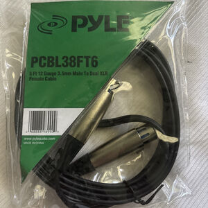 Pyle Audio Link Cable R3,5 mm to dual XLR FEMALE MALE 6Ft